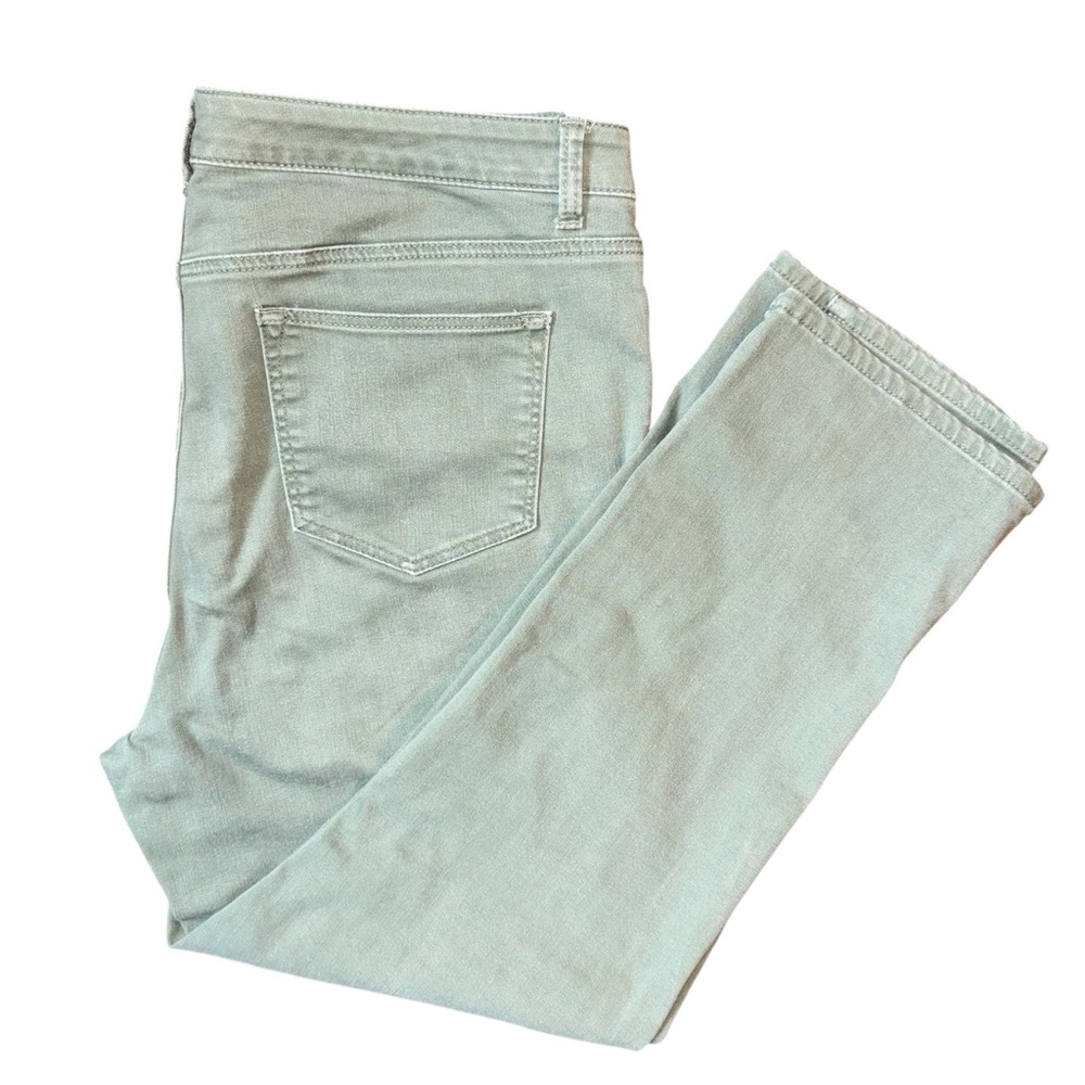 Olive Green Straight Leg Jeans Talbots
